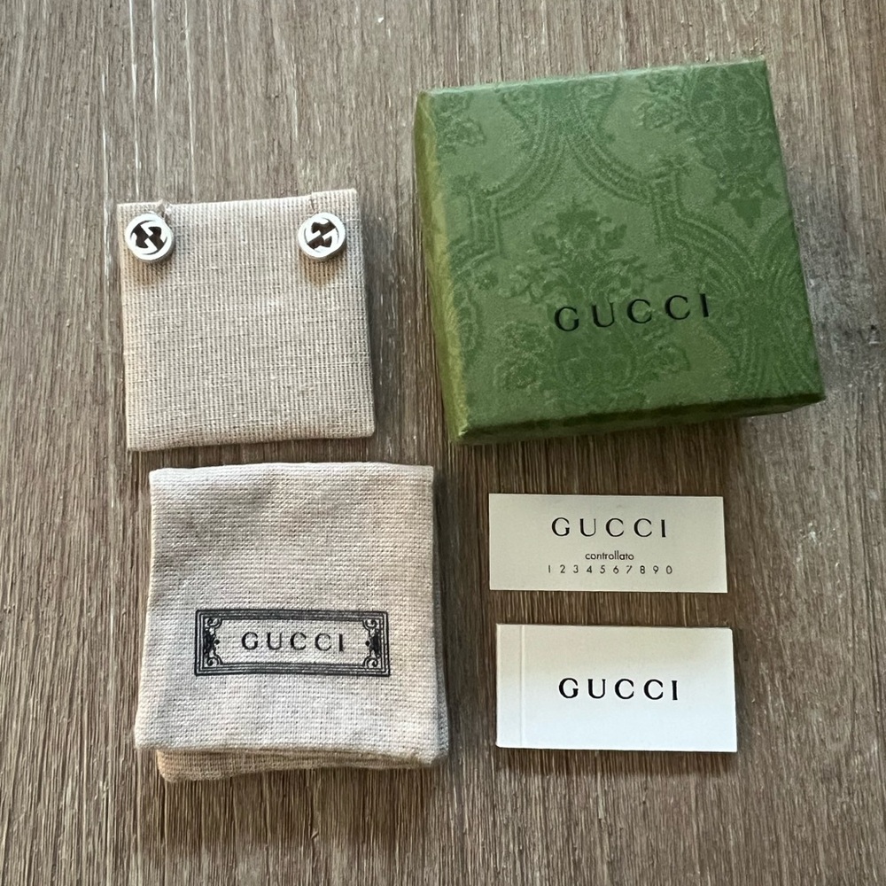Gucci silver interlocking earrings - Picture 2 of 5